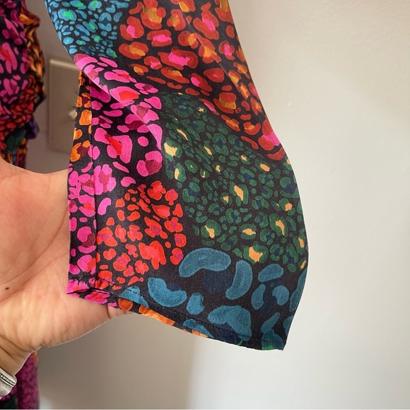 Anthropologie Farm Rio Hearts Midi dress NWOT full sleeve size Medium - Picture 4 of 10